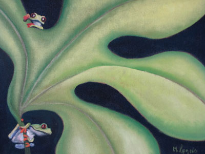 Peinture Animalière - Marc Legris - Cache Cache - 2012 - huile sur toile - 40x50cm Marc Legris - Peinture Animalière