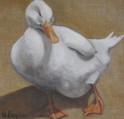 Peinture Animalière - Marc Legris - La Cane Marriane - 2013 - huile sur toile - 30x30cm Marc Legris - Peinture Animalière