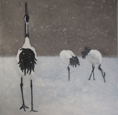 Peinture Animalière - Marc Legris - Hokaïdo - 2014 - huile sur toile - 50x50cm Marc Legris - Peinture Animalière