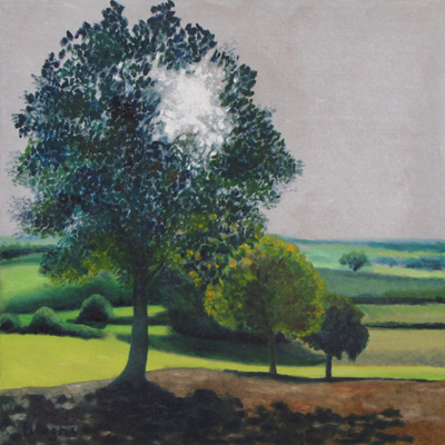 Peinture Paysages - Marc Legris - Cantal - Maurs - 2007 - huile sur toile - 60x60cm Marc Legris - Peinture Paysages
