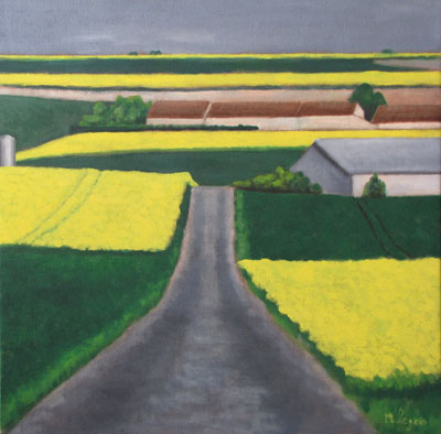Peinture Paysages - Marc Legris - Mortery - 2011 - huile sur toile - 80x80cm Marc Legris - Peinture Paysages
