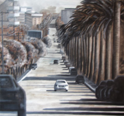 Peinture Paysages - Marc Legris - Los Angeles - 2012 - huile sur toile - 80x80cm Marc Legris - Peinture Paysages