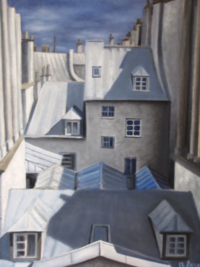 Peinture Paysages - Marc Legris - Rue des Canettes - 2012 - huile sur toile - 54x65cm Marc Legris - Peinture Paysages